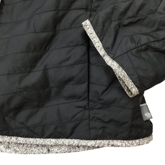 Mountain Hardwear Quilted Women's Jacket Snap Front Sz M Black Gray Lightweight - Picture 8 of 12